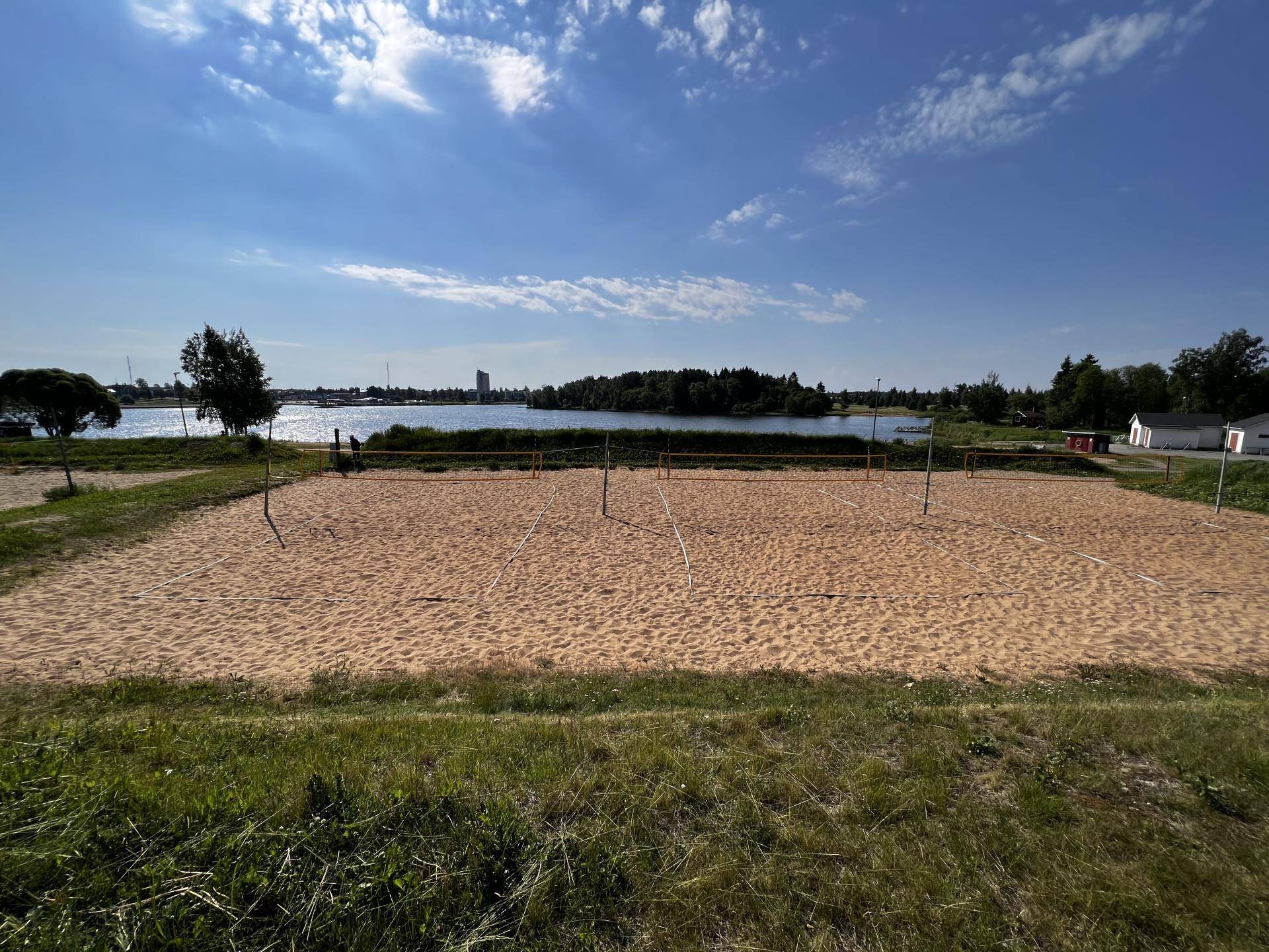 Beachvolley kentät kesällä